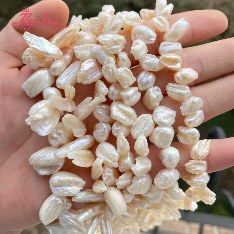 Natural Cultured Freshwater Pearl TOP Drill White Reborn Keshi Loose Stone Beads For Jewelry Making DIY Necklace Bracelet 15