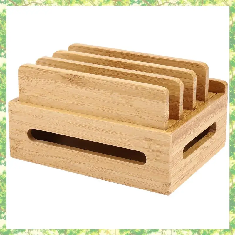 Smart-2X кронштейн для мобильного телефона из бамбукового дерева, зарядная станция для нескольких устройств, органайзер, офисный плоский кронштейн