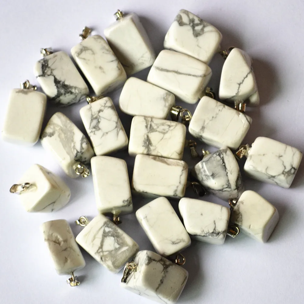 Hot Selling Irregular Fashion Random Natural Stone Pendants Roses Quartz Charms Necklace For Women Jewelry Making 50pcs Lots