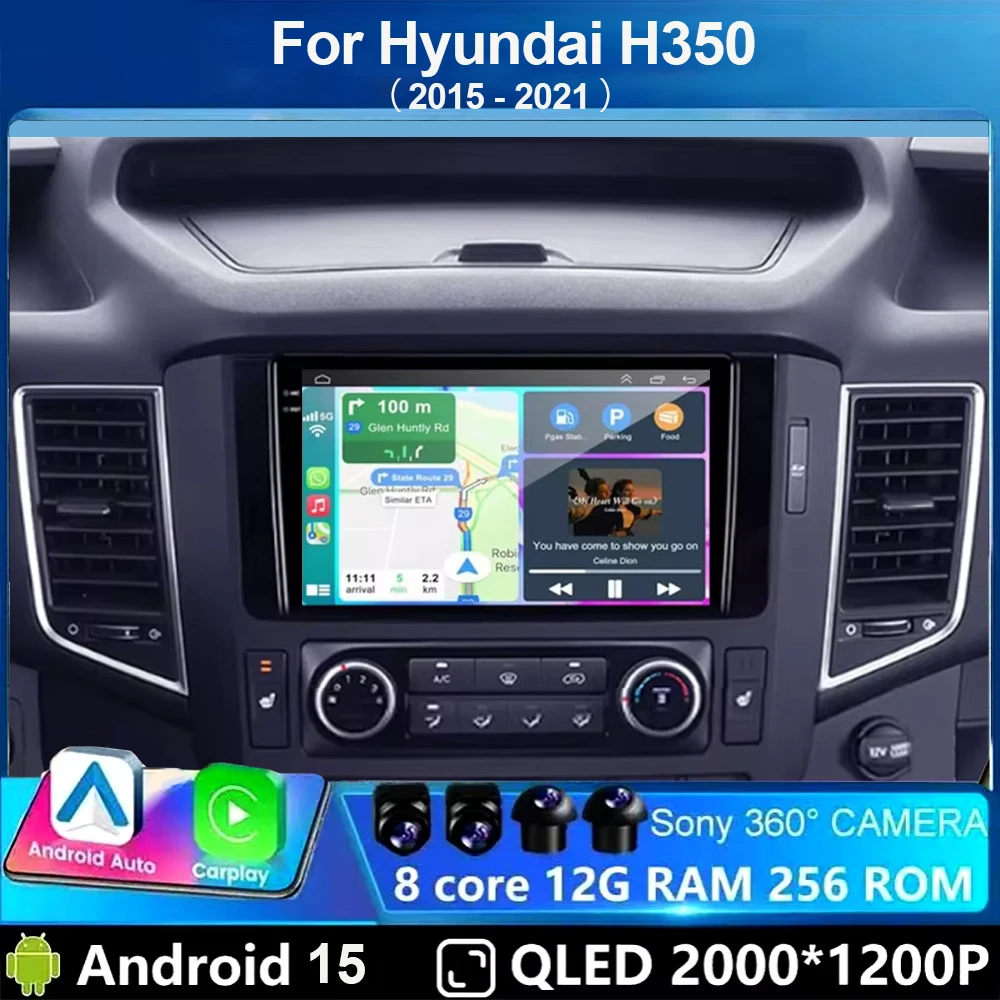 

Android 15 For Hyundai H350 SOLATI 2015-2021 2DIN Car Radio Navigation GPS WIFI Multimedia Wireless Carplay Stereo Screen 4G