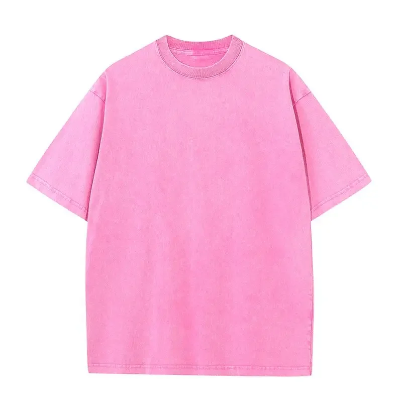 Summer Cotton Washed T-shirt for Women Men Loose O-Neck Oversized Tee Korean Y2k Female Clothes Casual Vintage Short Sleeve Tops