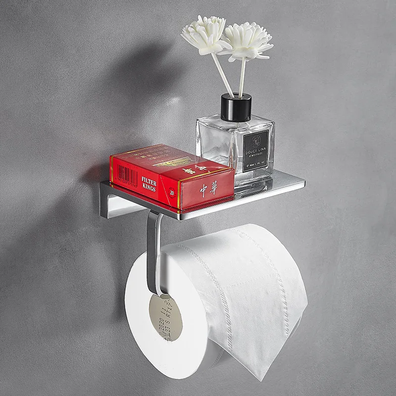 Roll paper holder made of copper for mobile phone tissue holder, storage rack for toilet paper box toilet paper holder bathroom