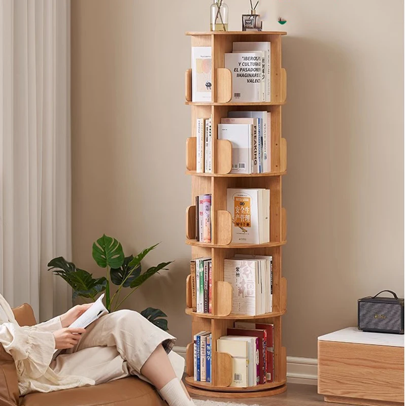 

Interior Portable Bookcase Display Designs Organizer Rotating Living Room Book Shelf Aesthetic Narrow Estantes Trendy Furniture