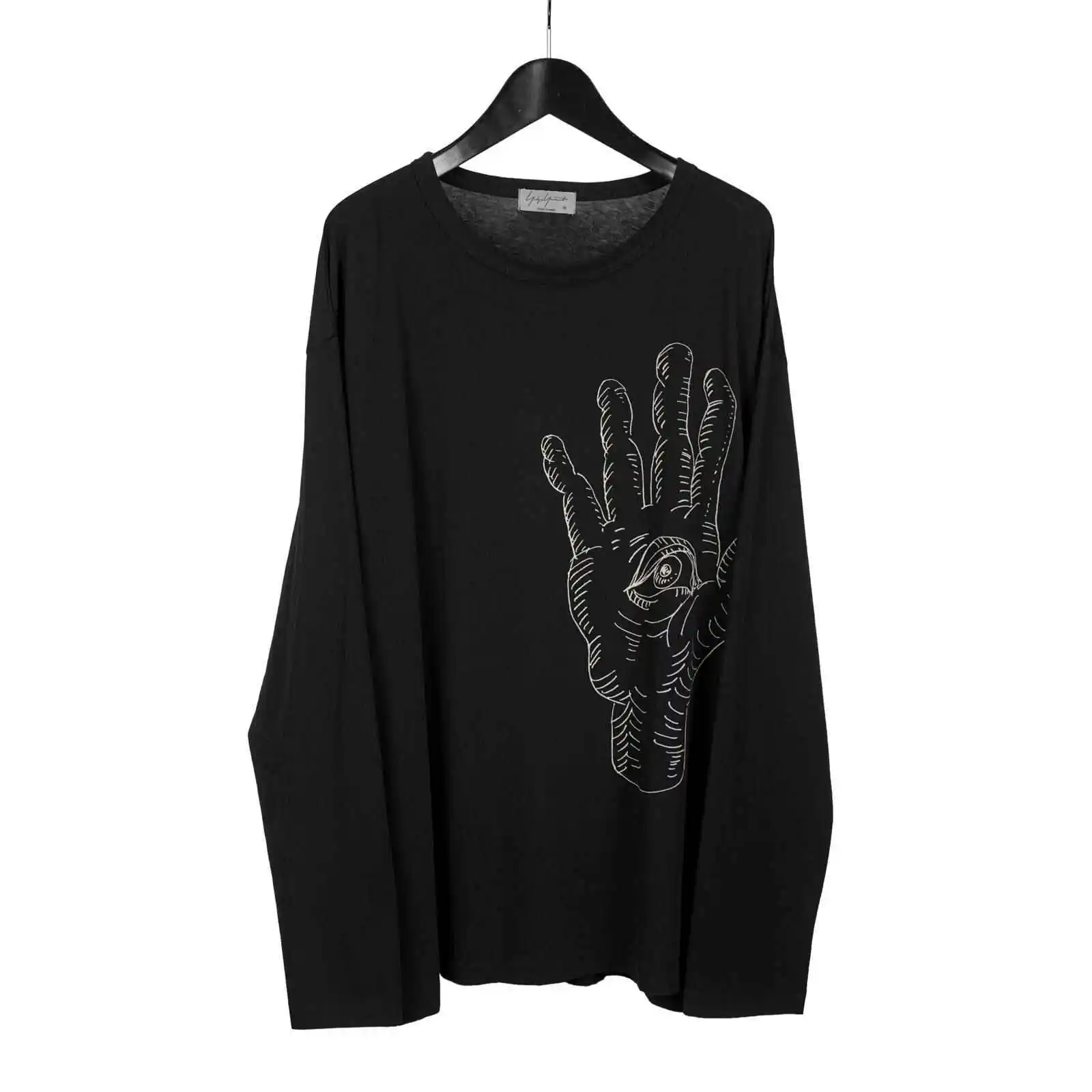 

TOP-YAMAMOTO original design planner print men's knitted round-neck pullovers, casual and versatile long-sleeved base