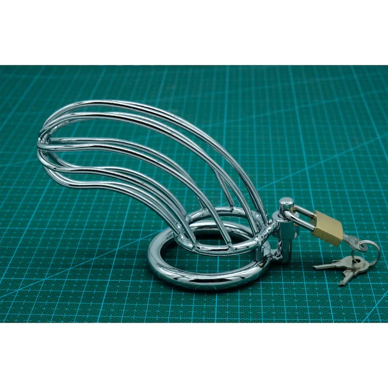 Stainless Steel Metal Cock Cage with Lock for Male/Men Chastity Device/Chastitycage/Penis Lock/Penis Cage/Dick Cage/Bondage Men