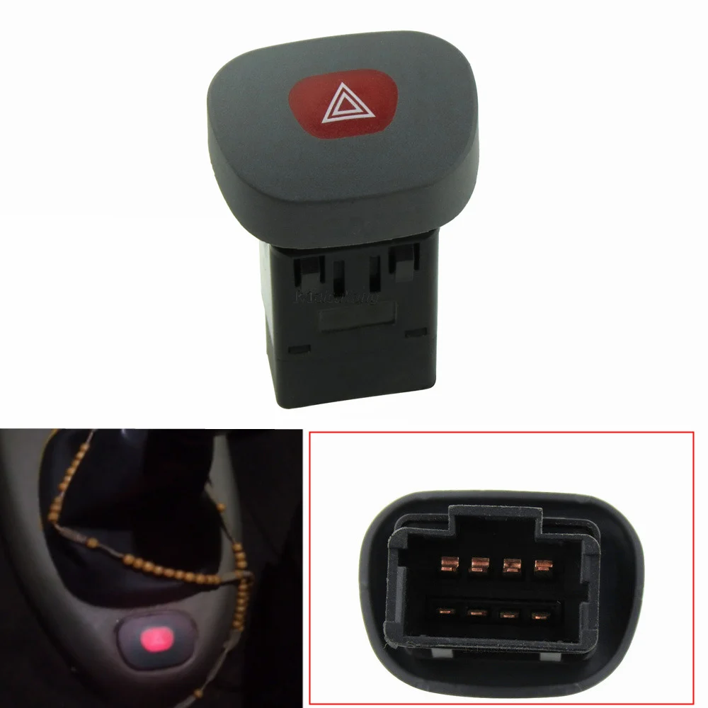 New 8 Pins Emergency Hazard Switch for Renault Clio II Megane I Classic 7700421820