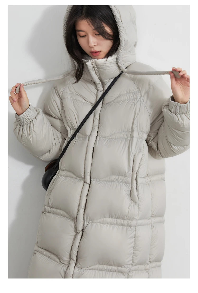 CHIC VEN Women Long Down Coats Solid Loose Casual 95 White Duck Down Jacket Thick Warm Female Outerwear Autumn Winter 2025