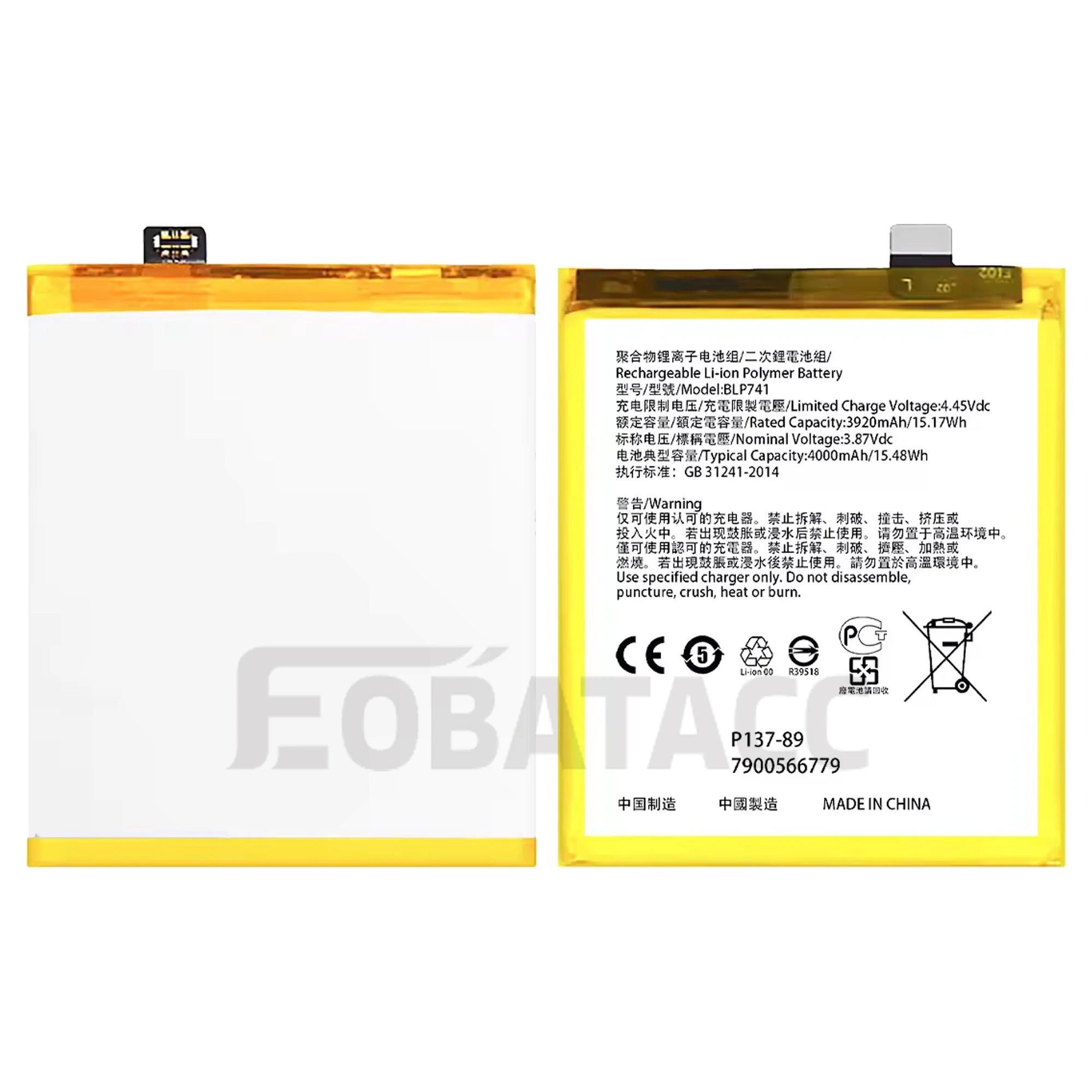 100% New Original Battery BLP741  For OPPO Realme X2 Realme XT  Battery + Free Tools