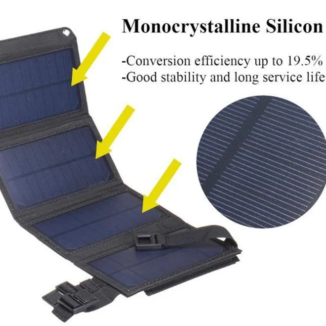 

20W Foldable Solar Charger - Portable Waterproof Solar Panel for Outdoor Camping/Hiking/Emergency