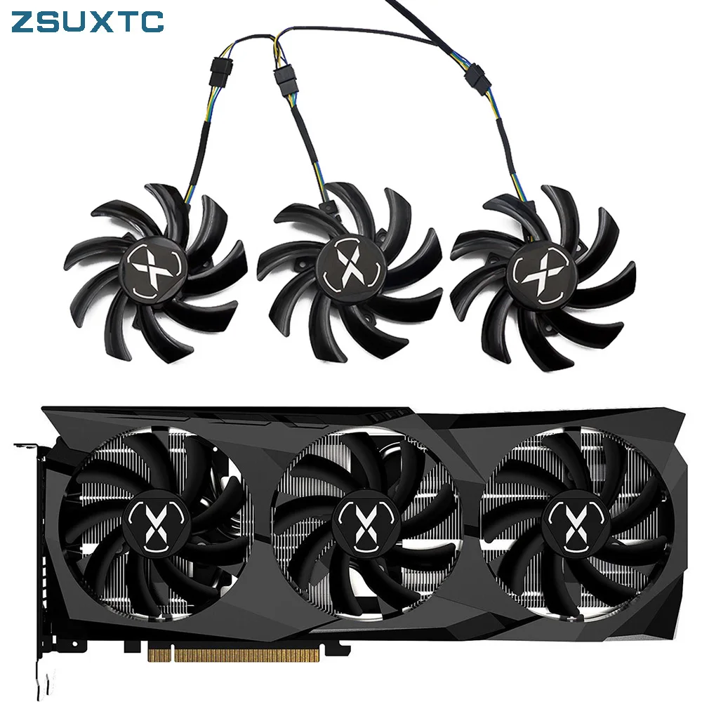 85MM T129215SU 4-pin XFX RX 6700XT GPU fans for XFX Speeder SWFT 309 Radeon RX 6700 XT 12GO graphics fans