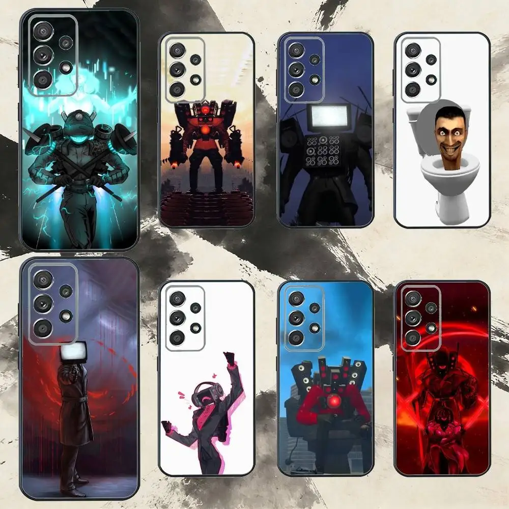 

Чехол для телефона S-Skibidi T-Toilet для Samsung S25, S24, S21, S22, S23, S30, Ultra, S20, Plus, Fe, Note, 10,9,5G, черный чехол