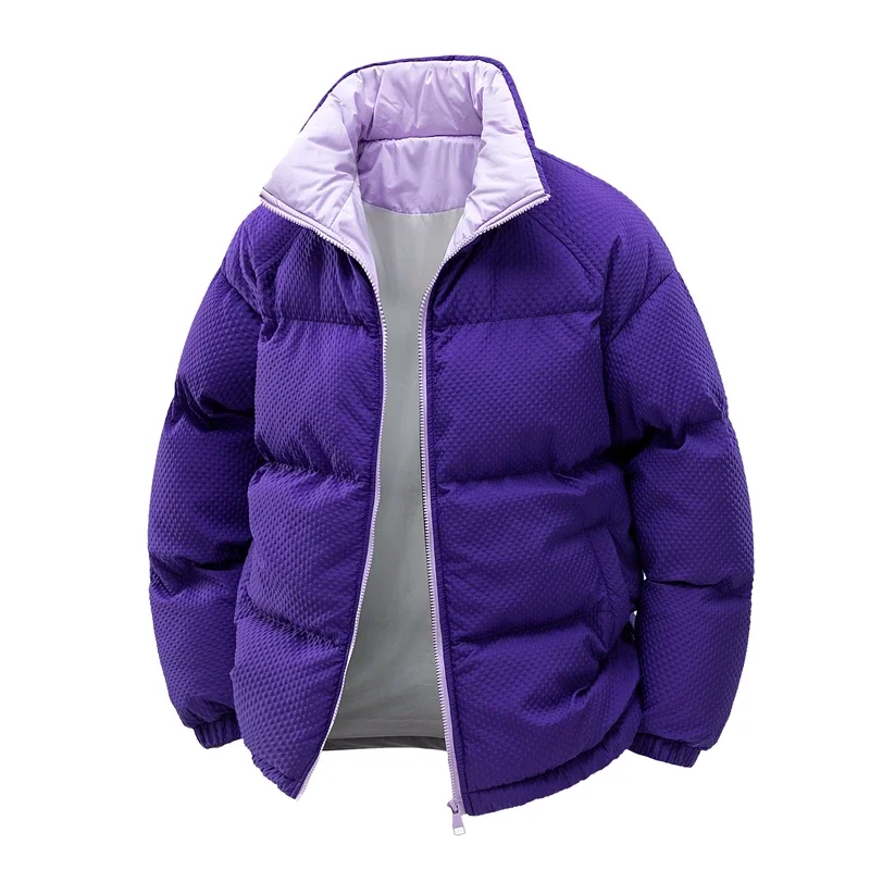 LIBIELIY Autumn Winter Korean Style Stand Collar Parkas Men Warm Jackets Couple Y2K Contrast Color Male Outdoor Cotton Padded Pa