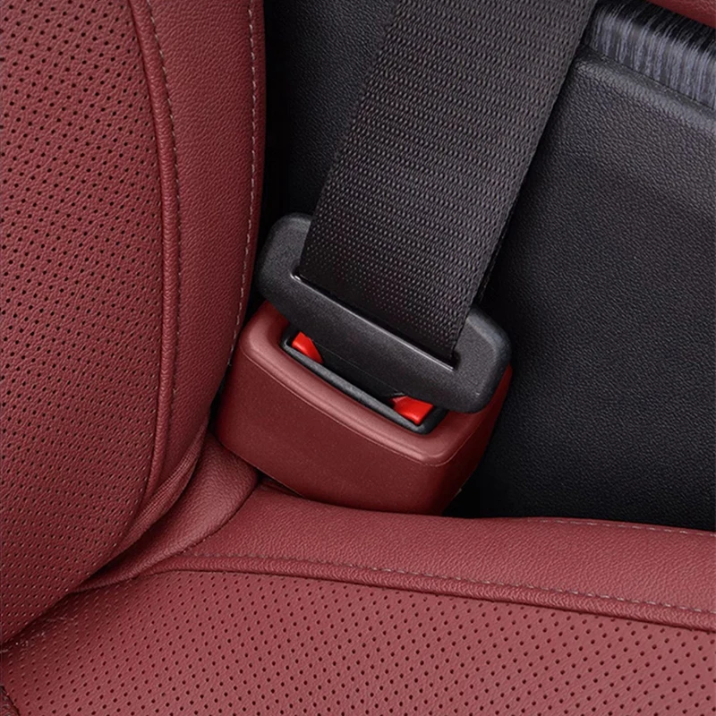 4PCS car seat belt socket protective cover car seat socket holder bayonet anti-squeak protection decoration