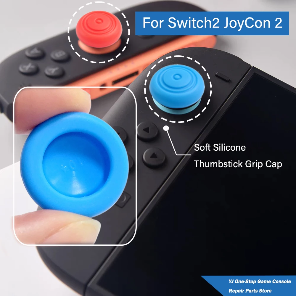 

4/6pcs Soft Silicone Thumbstick Grip Cap for Nintendo Switch 2 JoyCon 2 NS2 Joystick Cap Non-Slip Thumb Grip Cover