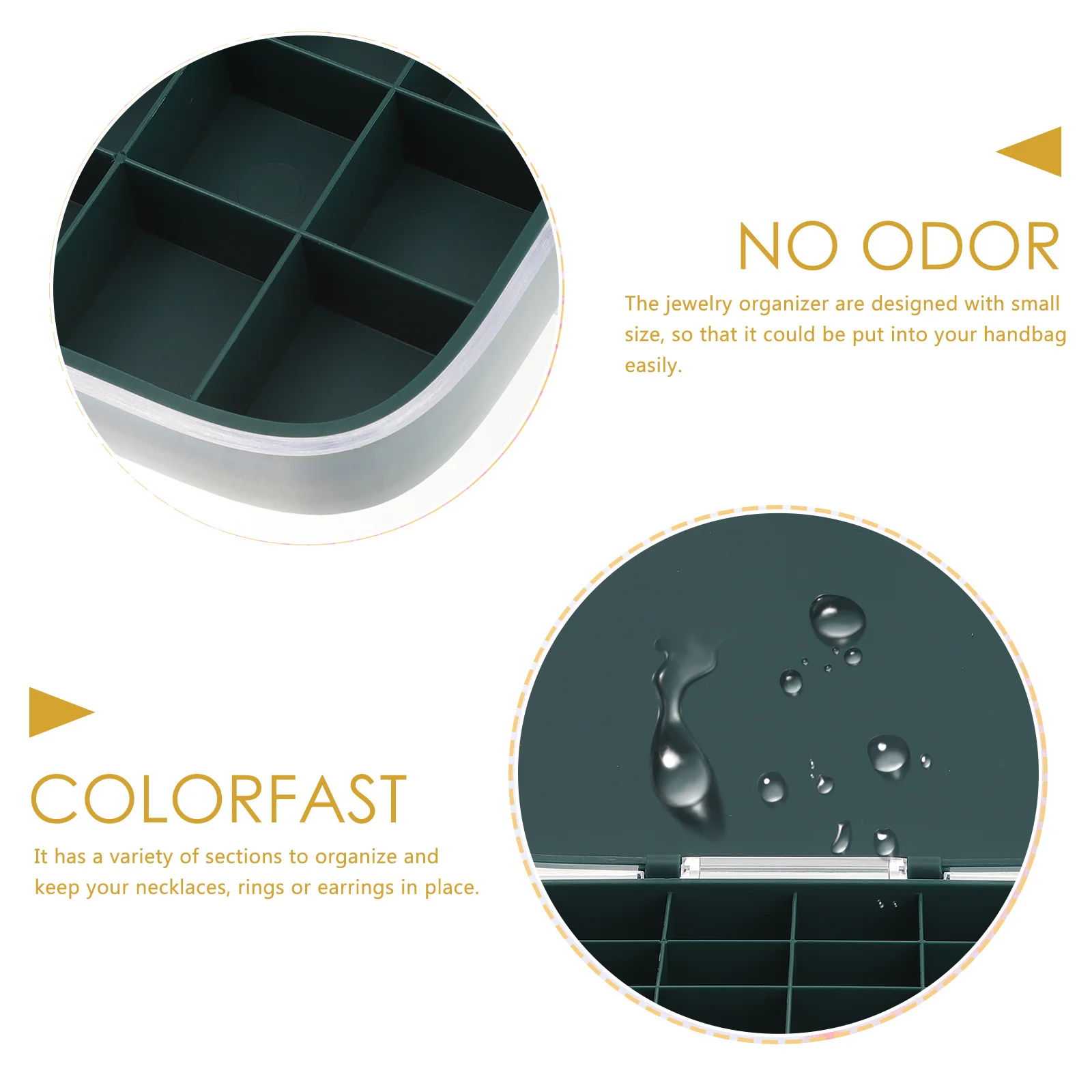 

Jewelry Organizer Box Portable Earrings Necklace Container Small Travel Case Lightweight Stylish Gift Portable Earring Box