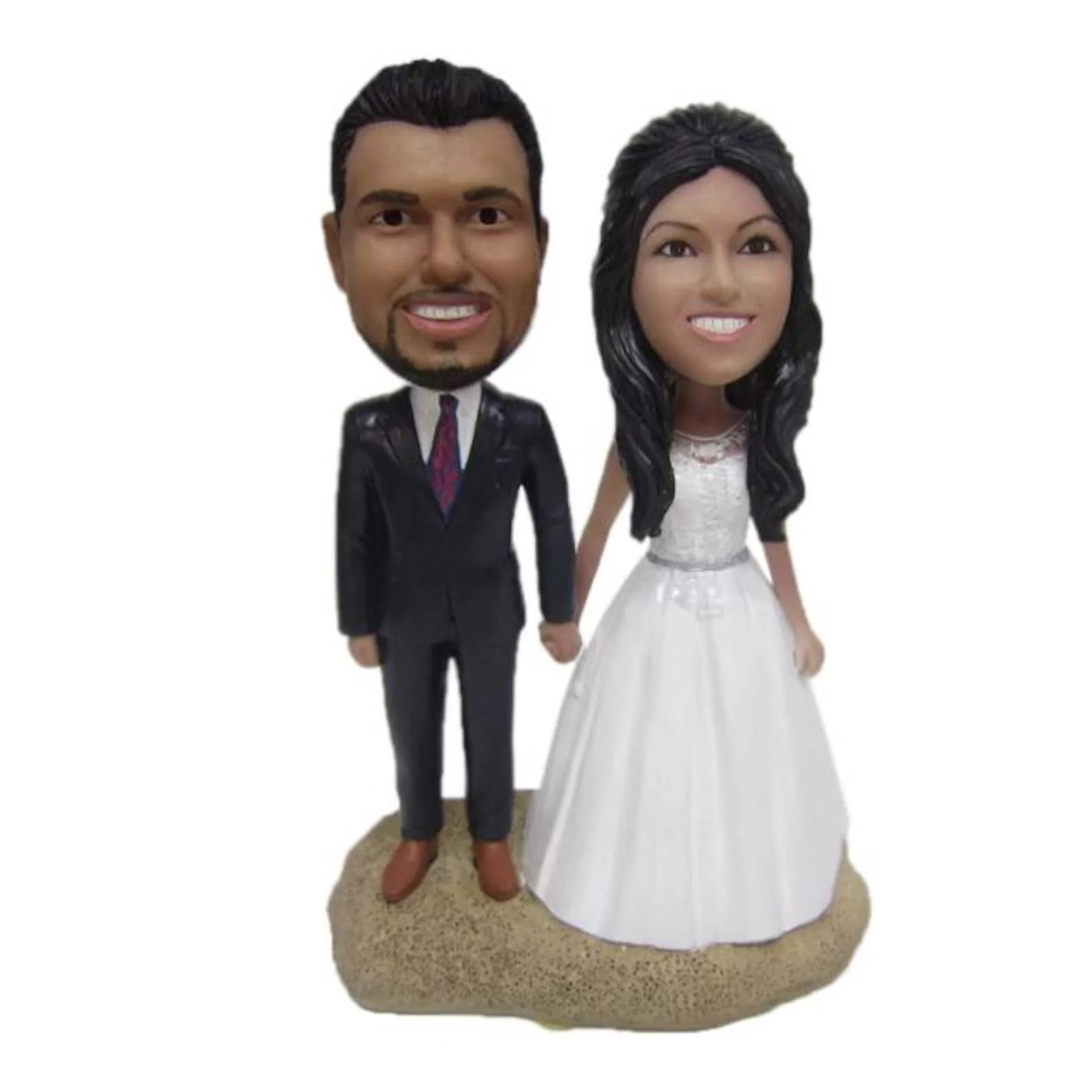 Bobbleheads Dolls Handmade Clay Portrait Figure From Photo For Him Her With Personalized Character And Outfit Detail Finish