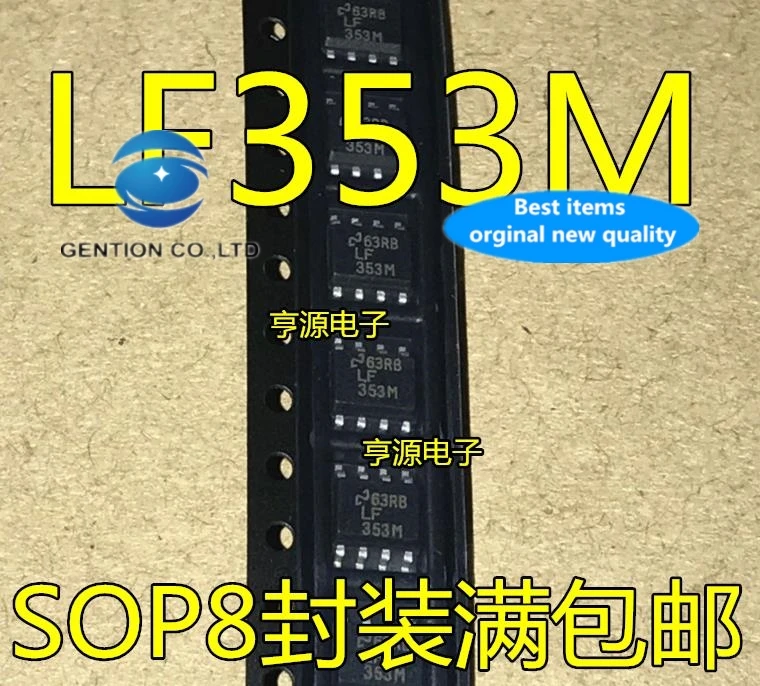 10PCS LF353M LF353MX LF353 SOP-8 ในสต็อก 100% ใหม่และต้นฉบับ