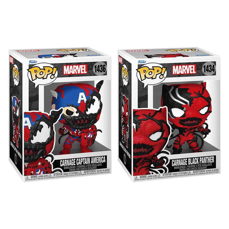 Marvel Funko Pop Comics&Superheroes Carnage Captain America Carnage Black Panther Toys for Boys Gift Collectible Model Ornaments - Image 4