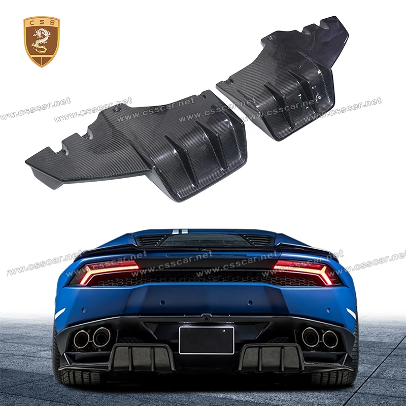 RW Style Car Rear Bumper Diffuser Rear Splitter Spoiler Back Lip Upgrade Carbon Bodykit For Lamborghini Huracan LP610 LP580