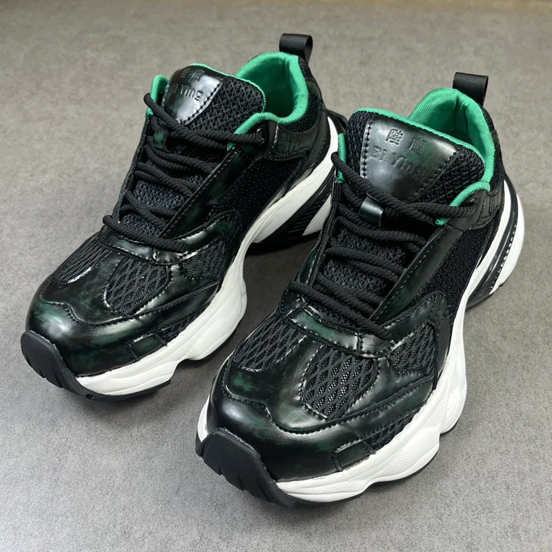 

Обувь для скейтборда в корейском стиле. Универсальная мужская обувь для папы на толстой подошве, модная походная обувь для подростков, модная спортивная обувь для мужчин с прочным захватом, повседневная обувь.