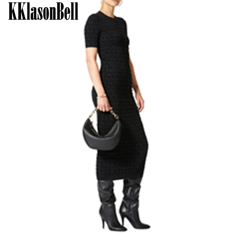 

1.2 KKlasonBell Fashion Print 2024 Spring and Summer New Women's Dresses Black Elegant Sexy Long Dresses for Prom Formal Women