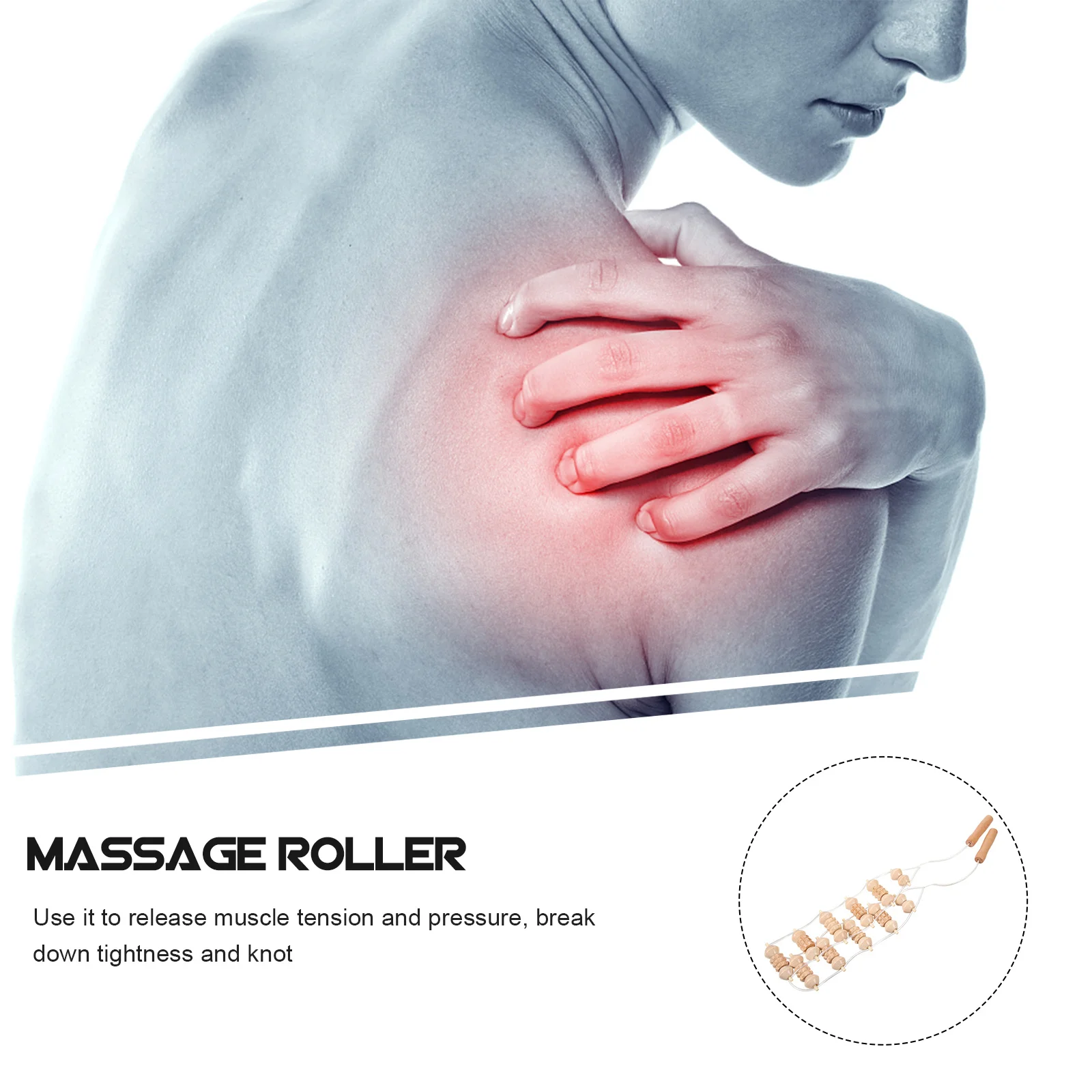 

Convenient Back Stretching Tool Body Massager for Aches Soreness Recovery Mobility Flexibility Belly Bar Back Massager Stretch