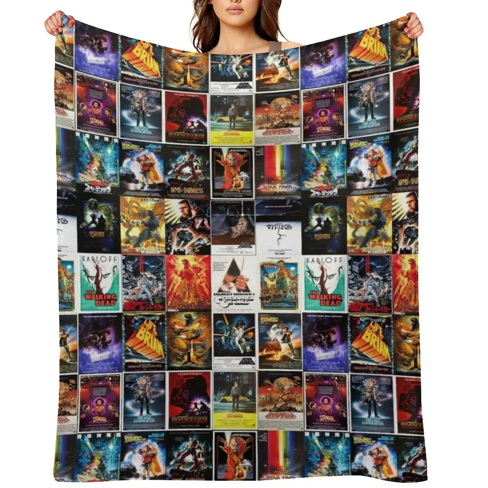 

25 Iconic Movies, Movie Poster Collage , Man cave poster, Movie Lover Gift Throw Blanket Baby Bed linens Heavy Warm Blankets