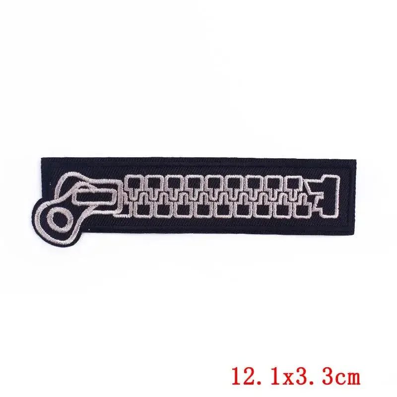 50Pcs Bulk Embroidered Patch Iron On Patches for Clothing Zipper Clothes Stickers Sewing Thermal Adhesive Applique Fusible