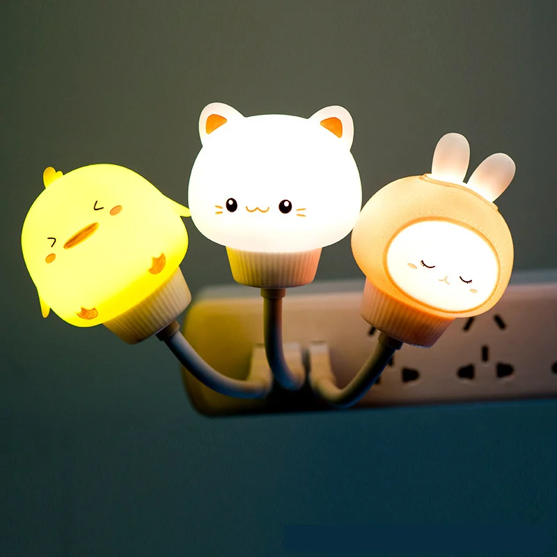 어린이용 LED USB 야간 조명, 귀여운 만화 야간 램프, 곰 원격 제어, 아기, 아이, 침실 장식, 침대 옆 램프 선물