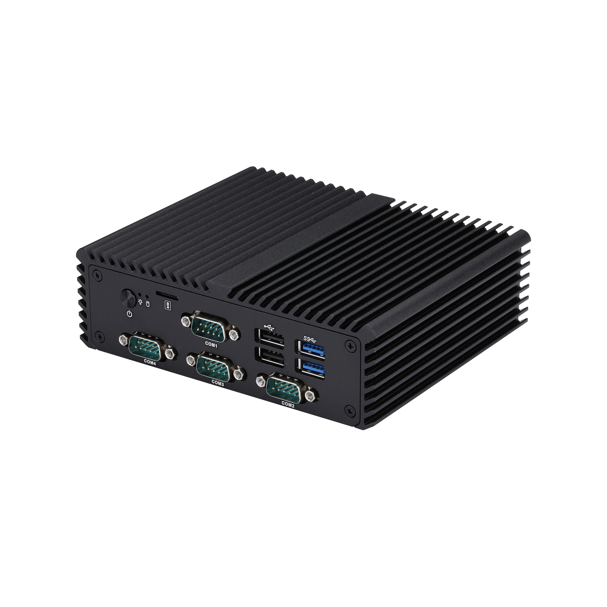 QOTOM Fanless Mini PC Q30912P Q31031P Processor Celeron 4305U / Core i3-10110U, 15W 2* 2.5 Gigabit LAN ,4 *RS232