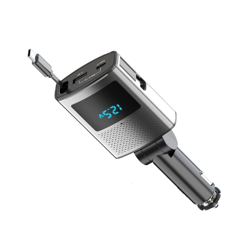 Universal 3 in 1 autolader 65W USB C Adapters ABS voor smartphones en tablets