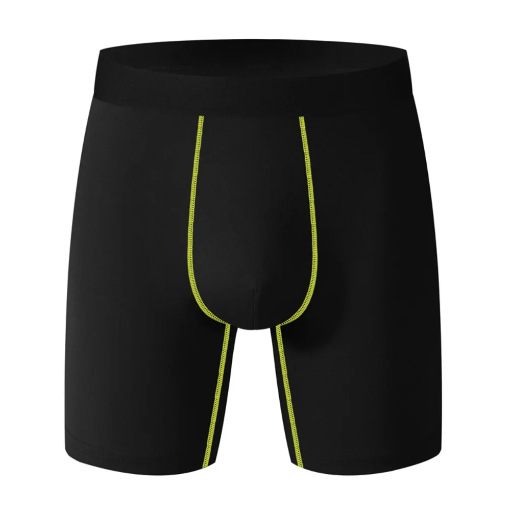 

Для повседневной носки, плавки для мужчин, нижнее белье с длинными штанинами для спортзала, для дома, желтый 5, спандекс 95, полиэстер, доступные размеры