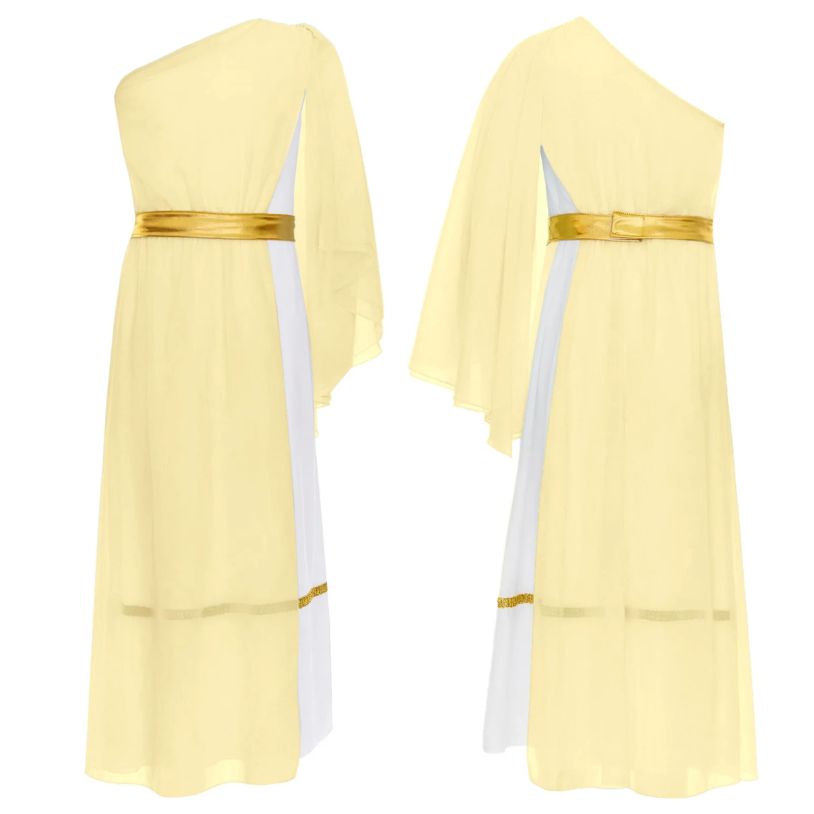 أزياء الهالوين للفتيات في العصور الوسطى أزياء تنكرية لروما اليونانية القديمة مصر توغا تول فستان الأميرة لحفلات الكرنفال #2