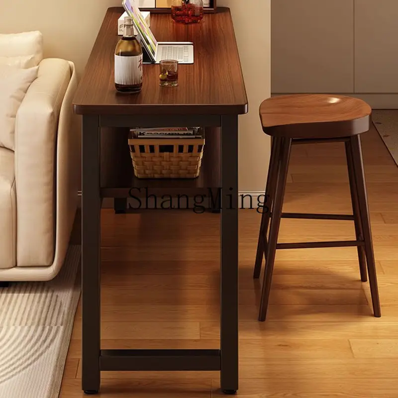 SM home high-end living room against the wall low bar modern simple balcony narrow table computer table
