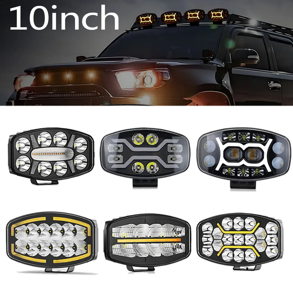 10inch Spotlights LED Bar 12V 24V Driving Lamp for Car 4x4 Off road 3000k 6000k Work Light Flood LED 10