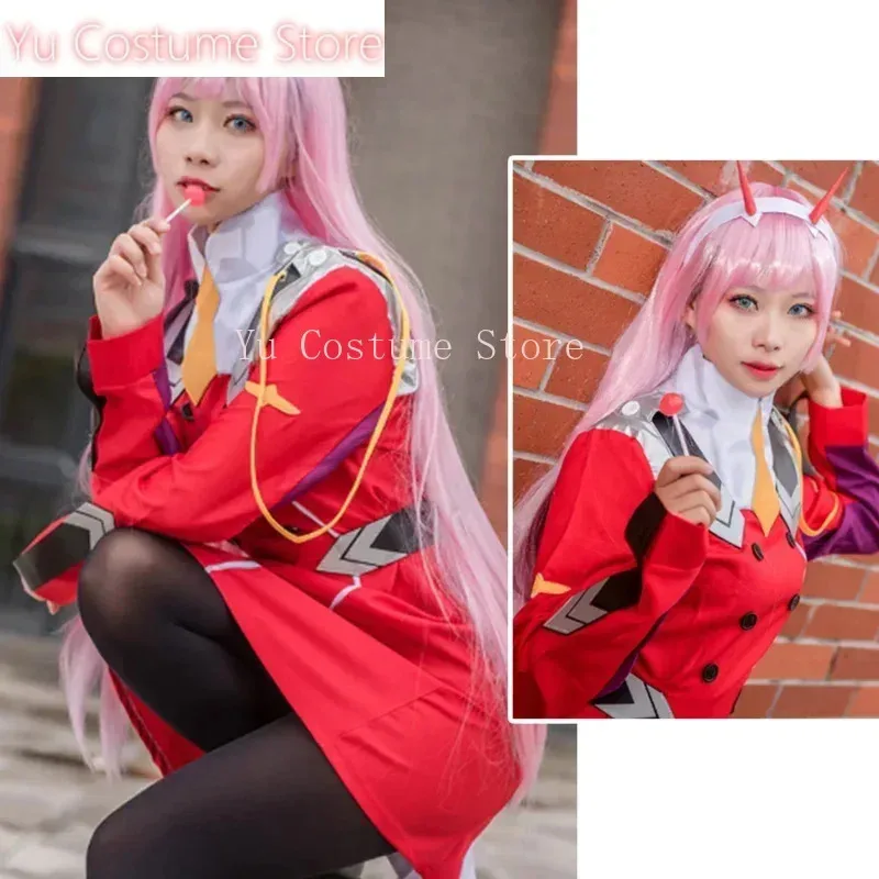 أزياء تنكرية أنيمي حبيبي في فرانكس زيرو تو 02 فستان موحد يناسب أغطية الرأس شعر مستعار للنساء أزياء الهالوين 5؛ c,8'z,6.k؛ #4