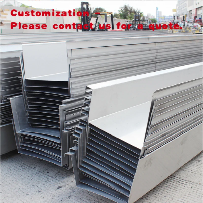 custom.Stainless Steel Gutter Stainless Steel Plate Bending Gutter U-shaped groove 12 Meters Greenhouse Rainwater Drainage Troug