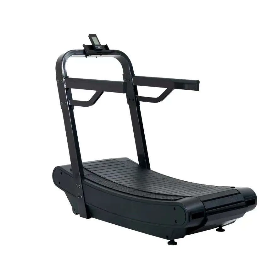 Professional Commercial Unpowered Curved Treadmill Manual Running Machine Gym Fitness Equipment Self Generated Slat Belt HIIT
