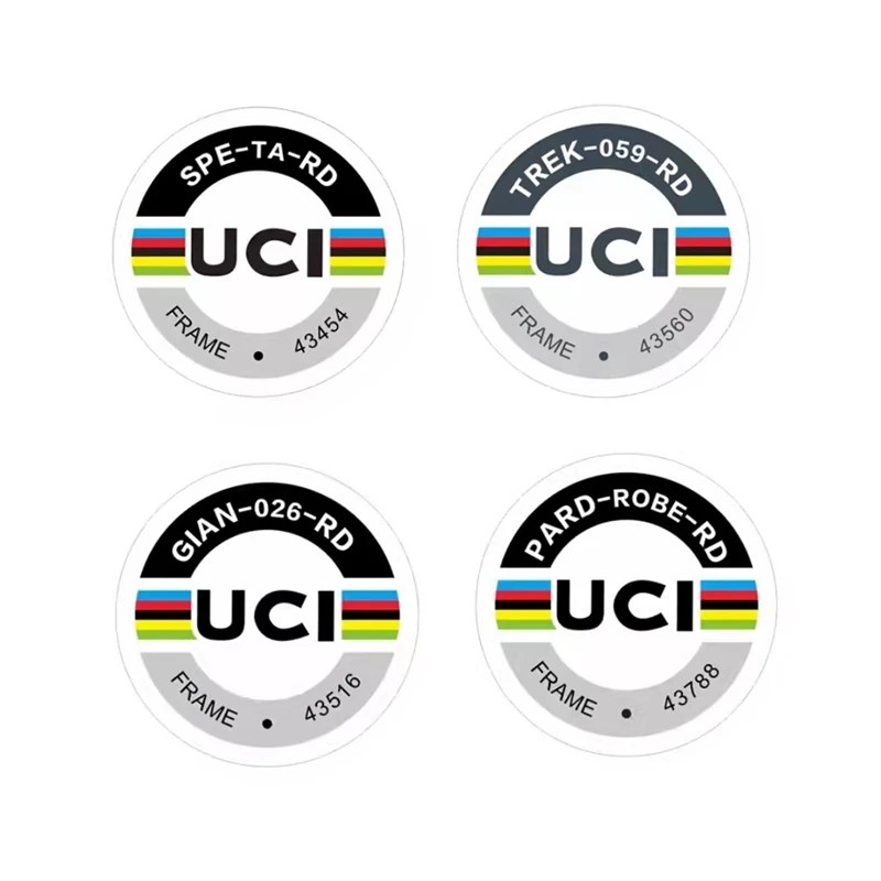 certification small label sticker bicycle union certification label bicycle decals customize frame name ID warning films