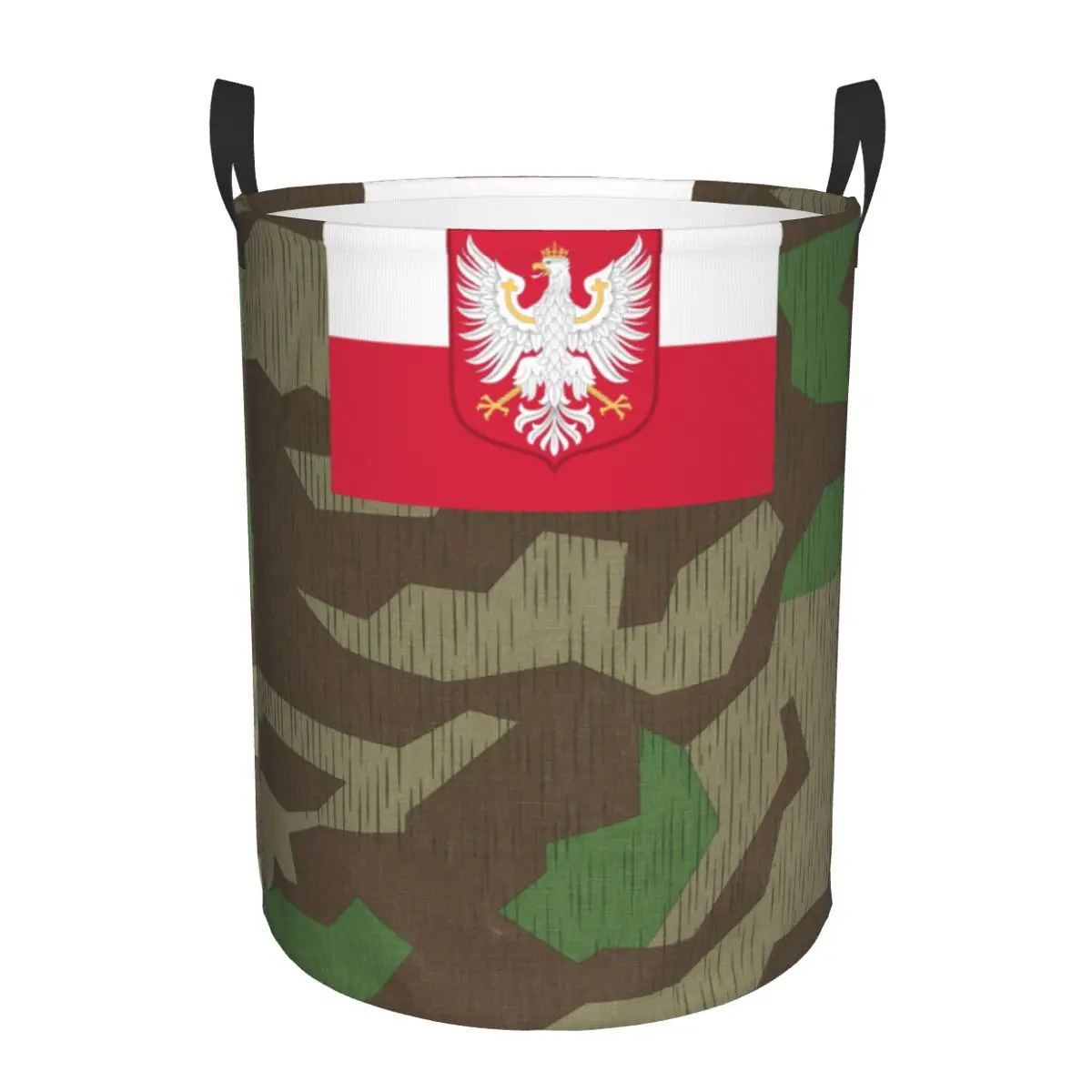 Kingdom Of Poland Flag Laundry Basket Collapsible Baby Hamper for Nursery Toys Organizer Storage Bins