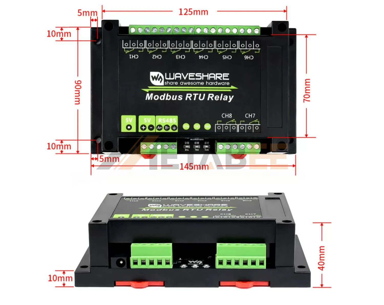 Industrial RS485 Modbus RTU Relay Module 8 32 Channel