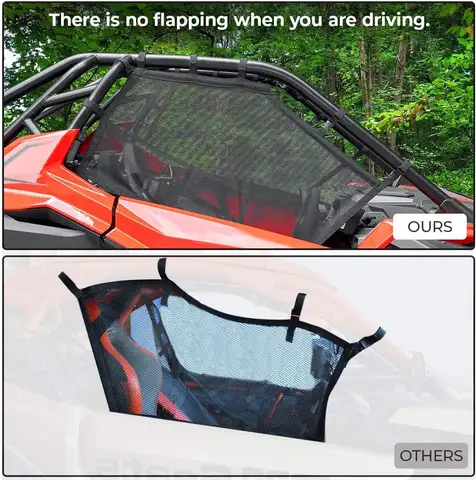 RZR विंडो नेट रोल केज मेश गार्ड 2020 2021 पोलारिस RZR PRO XP 2022 RZR PRO R टू (बाएं और दाएं) के साथ संगत 10 best sales आरजेडआर प्रो एक्सपी - №8