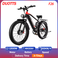 DUOTTS F26 Electric Bike 1500W Dual Motor 48V20AH Lithium Battery Hydraulic Brake Electric Bicycle 26*4.0 Fat Tire Adult E-bike