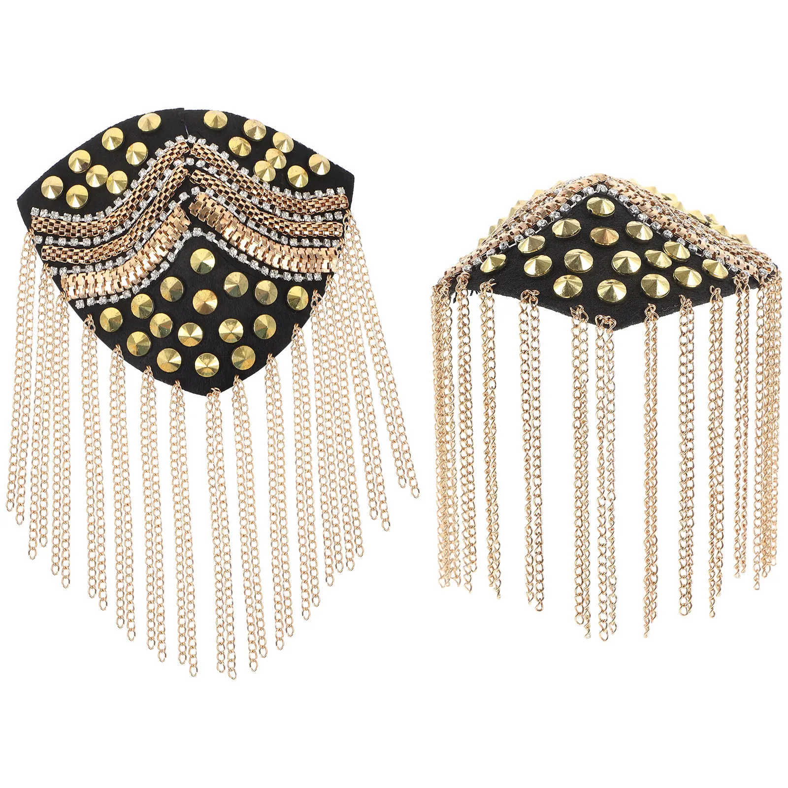 1 Para Brytyjskich Naramienników z Frędzlami i Nitami, Modne Ozdobne Naramienniki, Wytrzymałe do Mundurów Wojskowych