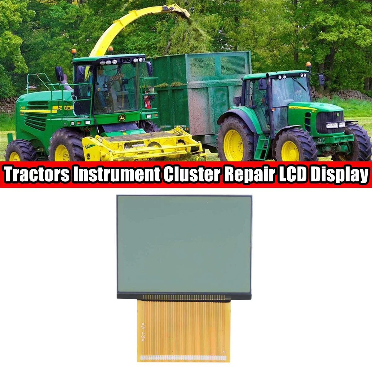 Tractors LCD Display for Massey Ferguson John Deere Panel BIF 6000 Series Instrument Cluster Screen (2001-2009) 6010