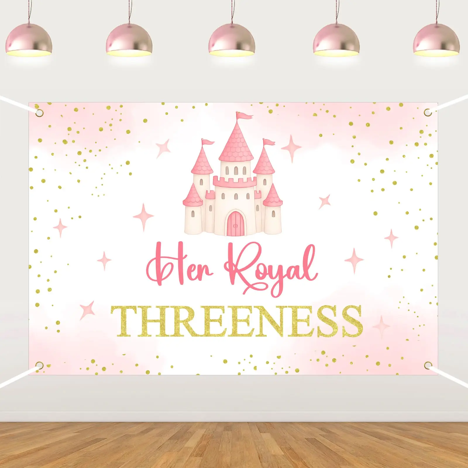 

Kreat4joy Her Royal Threeness замок принцессы фон 3 украшения для вечеринки в честь дня рождения фон для девочек мечтательная сказка