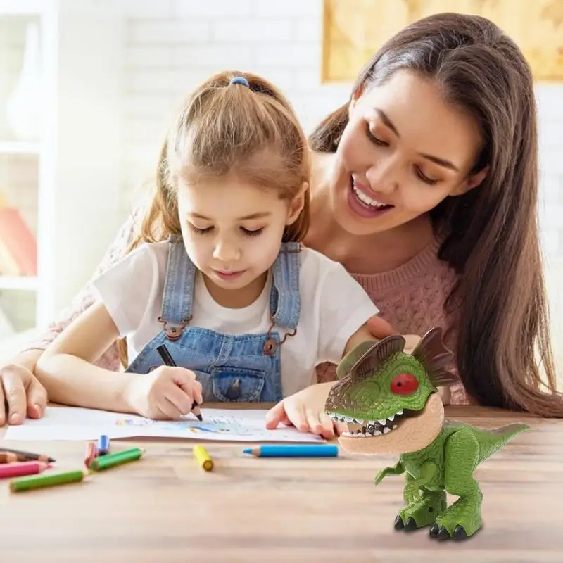 5 In 1 Dinosaur Animal Model Stationery Students Educational Toys Including Ruler Pencil Pencil Sharpener Binding Machine Eraser