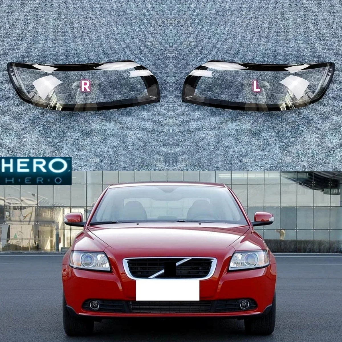 

Для Volvo S40 2007-2012 крышка фары прозрачный абажур корпус фары линза из плексигласа замена оригинального абажура