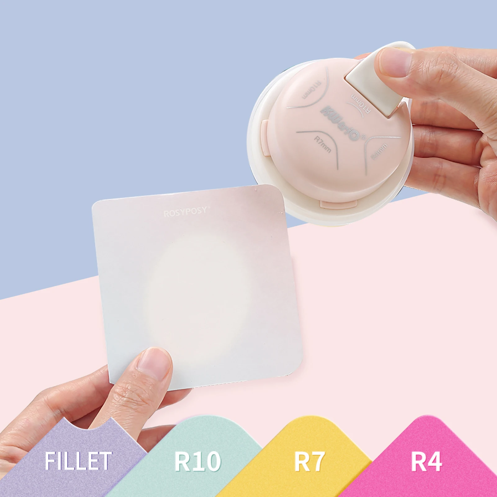 KW-TRIO Corner Rounder Punch 4 in1 R4/R7/R10mm+Inside Rounded Corner Paper Corner Trimmer Cutter for Card Craft Scrapbook Making