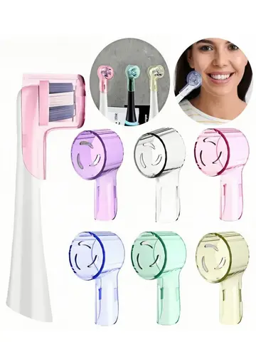 2-8Pcs Colors Toothbrush Dustproof Covers Caps Compatible with Braun Oral B & iO Series Electric Toothbrush Head Protector